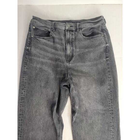 AMERICAN EAGLE Baggy Jeans SZ 12 Drapey High Rise Cotton Gray - Picture 3 of 9